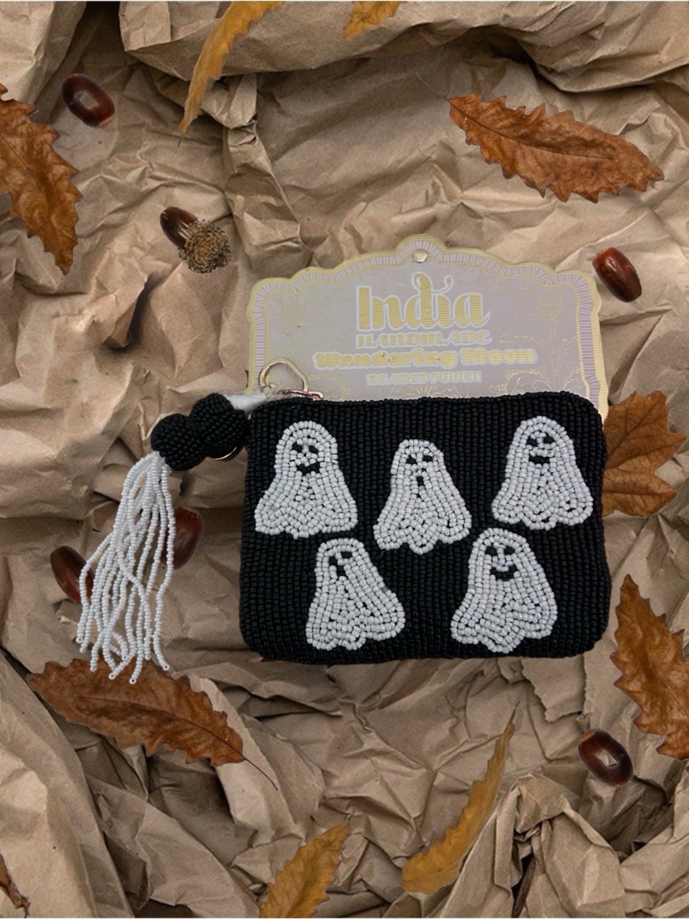 Wandering Moon Handmade Beaded Ghost Pouch